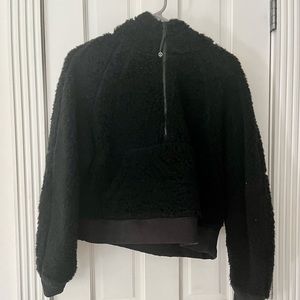 LULULEMON BLACK Oversized Sherpa Fleece Scuba Hoodie xs/s